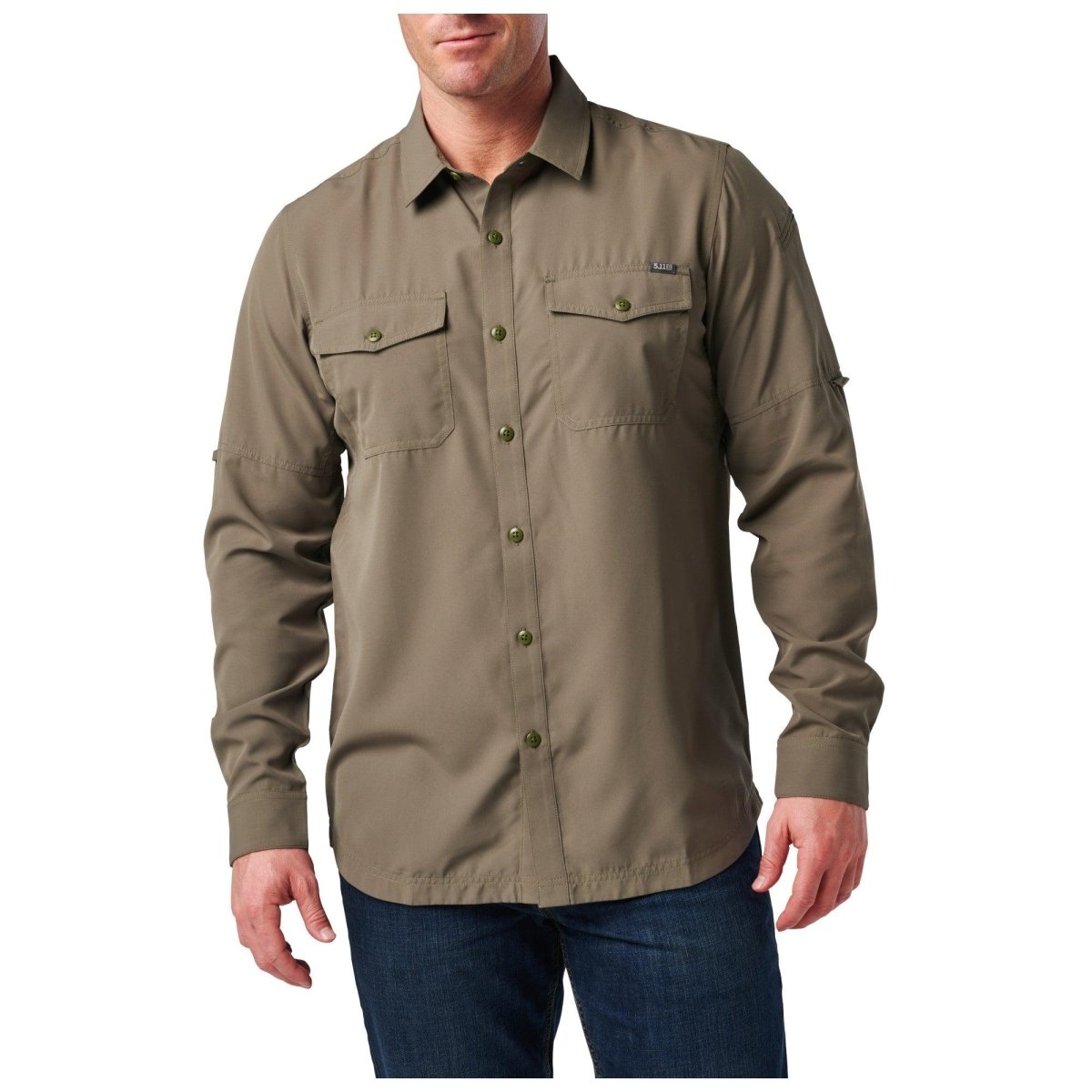 CAMISA TACTICA 5.11 - MARKSMAN MANGA LARGA - Risk Top Tactical