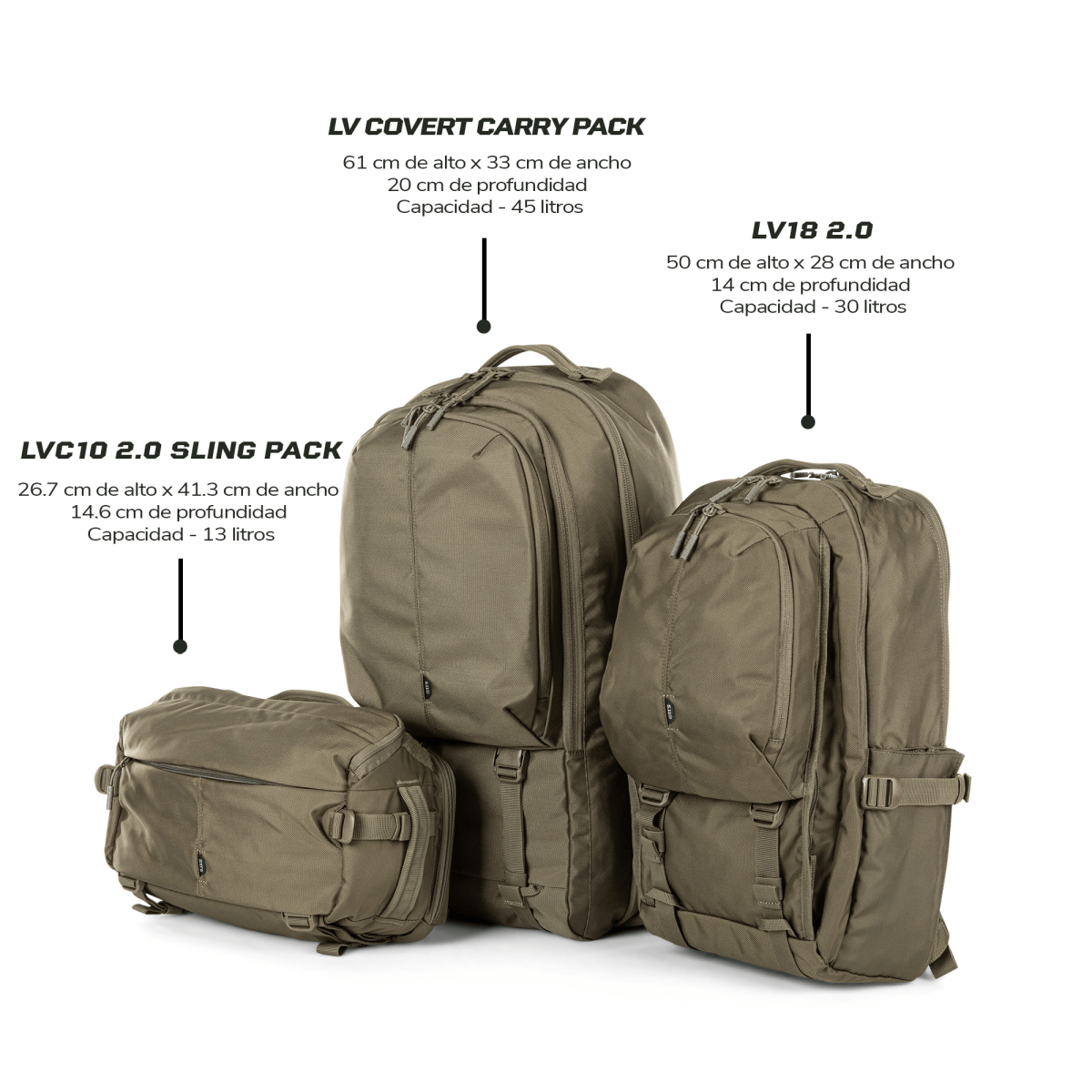 MOCHILA TACTICA 5.11 - LVC10 2.0 SLING PACK - Risk Top Tactical