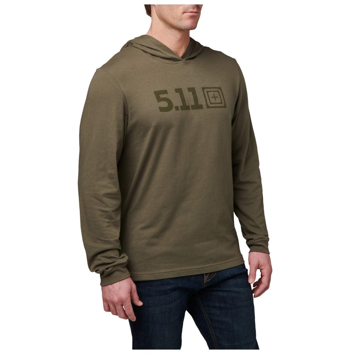 PLAYERA TACTICA 5.11 - HOODED L/S TEE - Risk Top Tactical