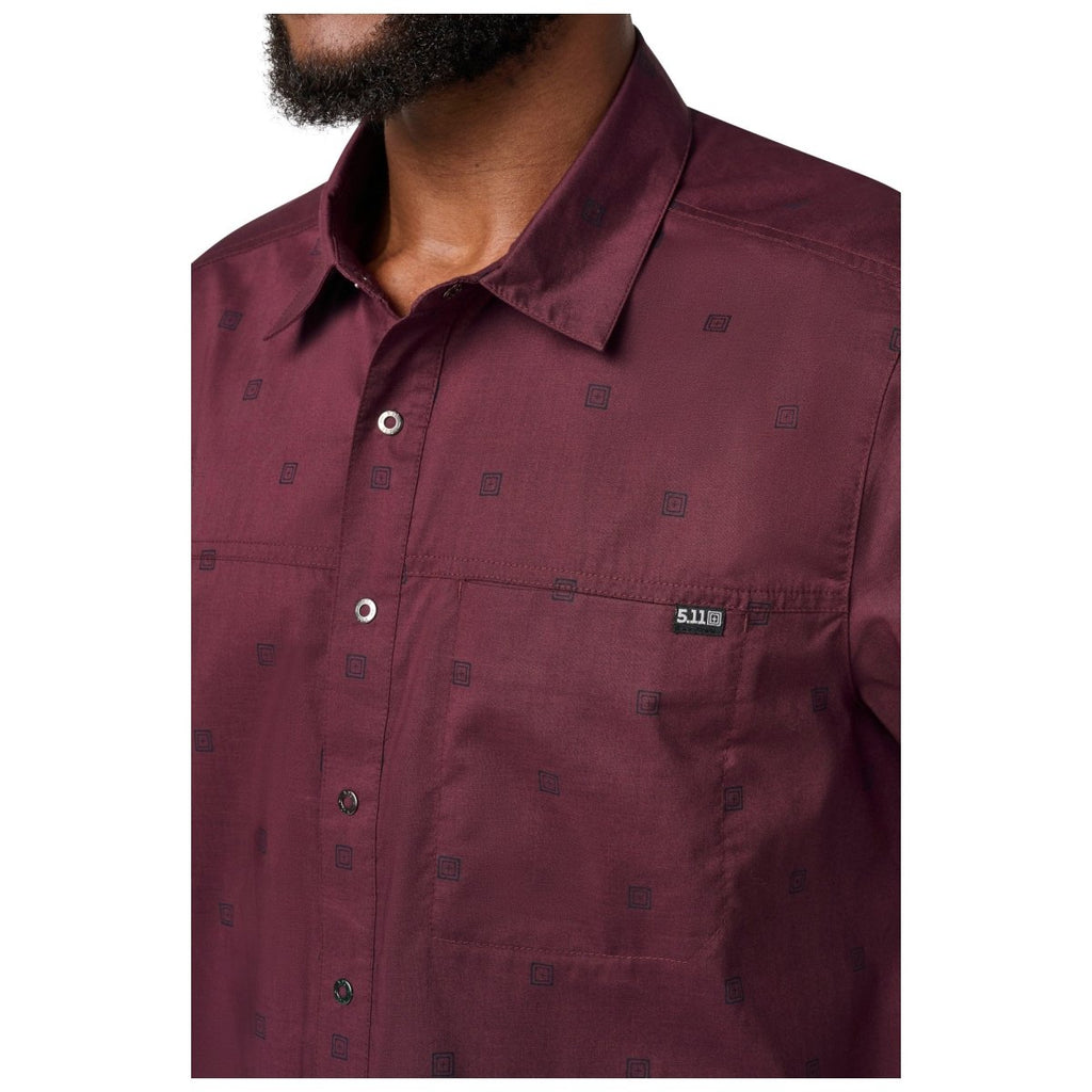 CAMISA TACTICA 5.11 - WYATT PRINT MANGA CORTA - Risk Top Tactical