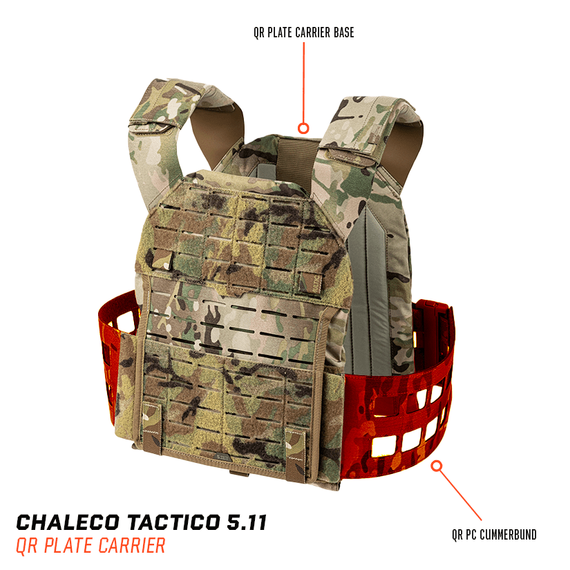 CHALECO TACTICO 5.11 - QR PLATE CARRIER CUMBERBUND - Risk Top Tactical