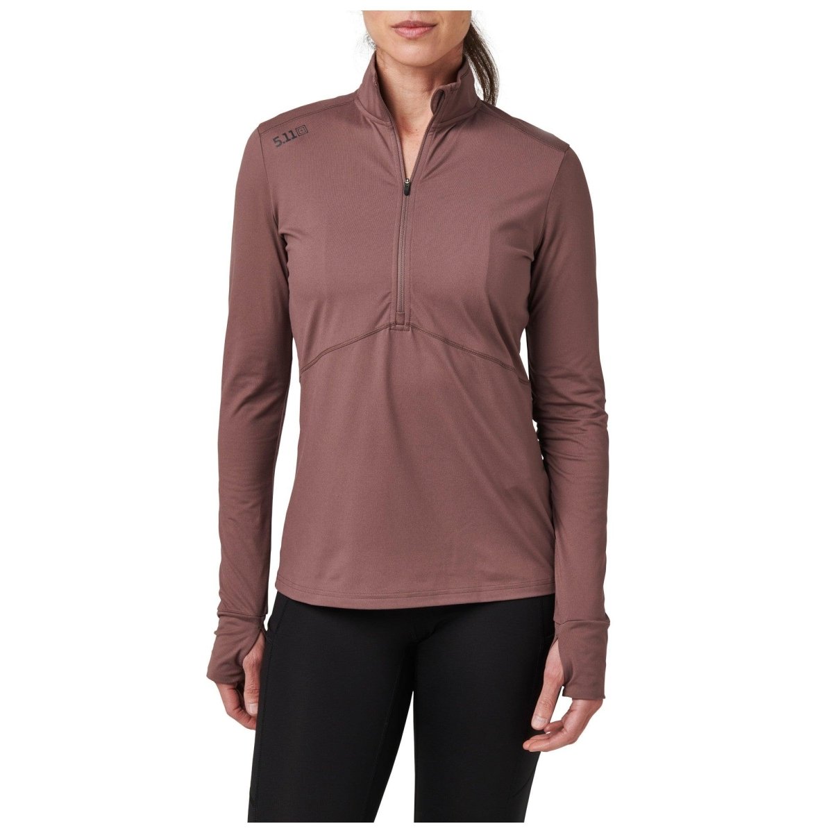CHAMARRA DEPORTIVA 5.11 - PT - R CATALYST 1/2 ZIP PARA MUJER - Risk Top Tactical