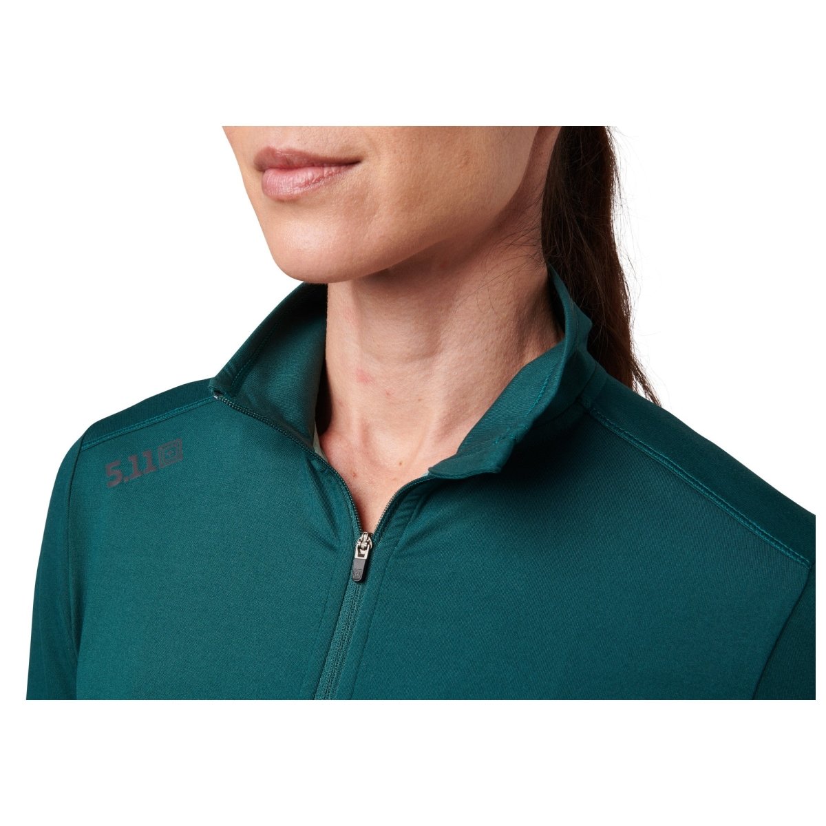 CHAMARRA DEPORTIVA 5.11 - PT - R CATALYST 1/2 ZIP PARA MUJER - Risk Top Tactical
