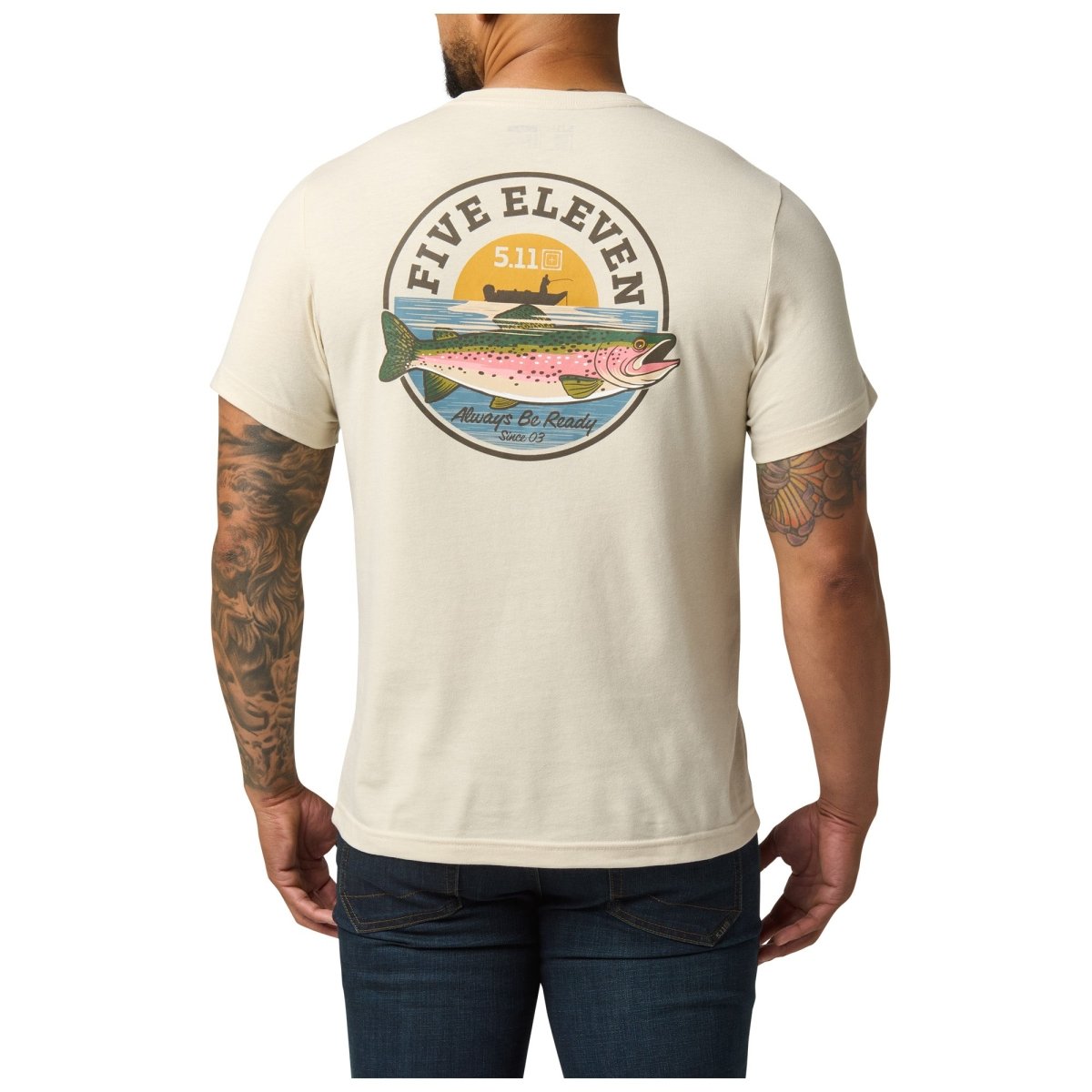PLAYERA TACTICA 5.11 - TROUT ON! TEE - Risk Top Tactical