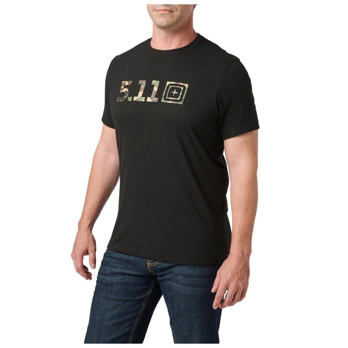 PLAYERA TACTICA 5.11 - WOODLAND CAMO FILL - Risk Top Tactical