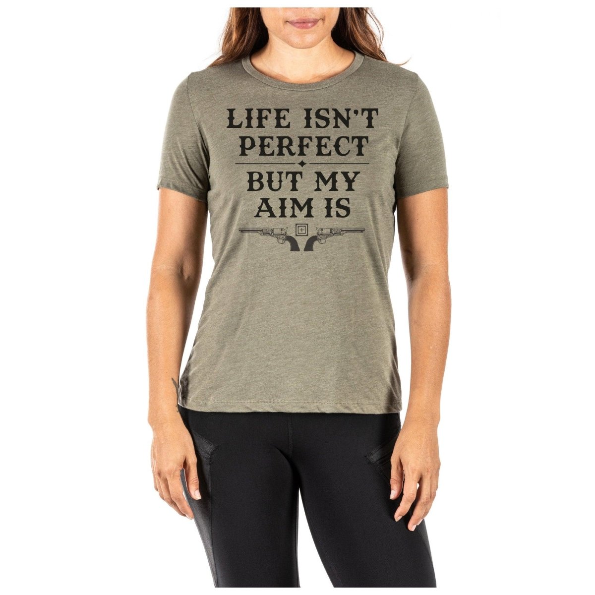 PLAYERA 5.11 - LIFE ISNT PERFECT PARA MUJER - Risk Top Tactical