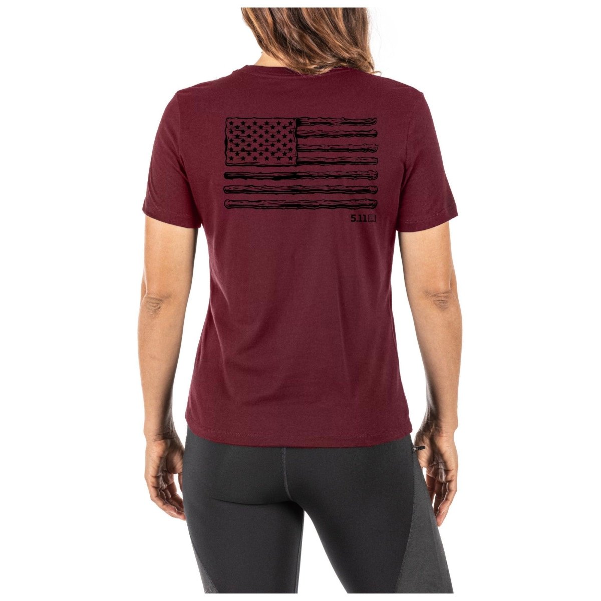 PLAYERA 5.11 - USA FLAG STICKS PARA MUJER - Risk Top Tactical